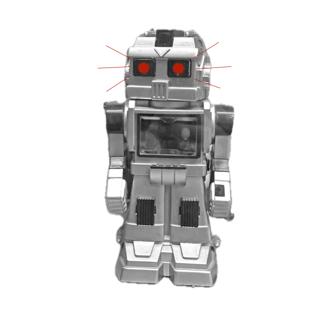 Roboter mit roten Augen